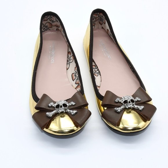Town Shoes Gold Skull Embellished Flats 36 main image 0